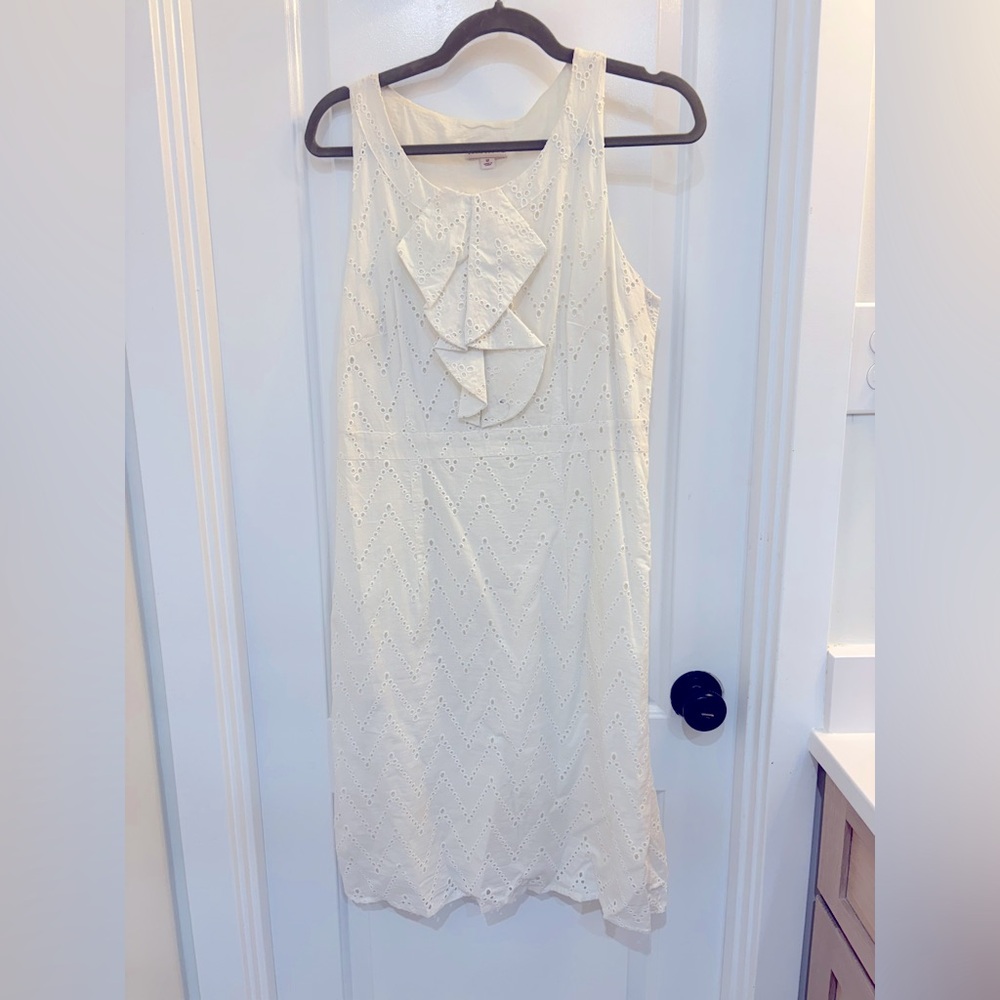 Merona Cream Colored Eyelet Cotton Dress Size 12